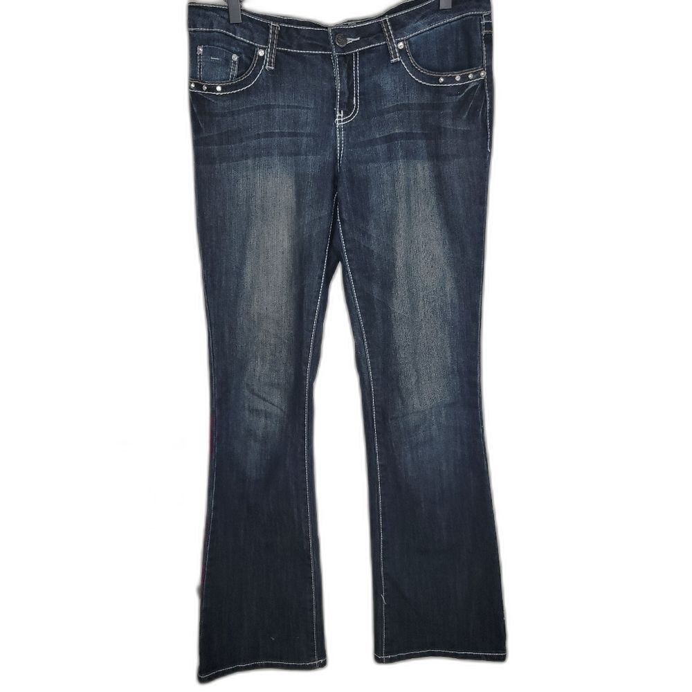 Earl Jeans bling flap pocket western bootcut denim jeans size 11